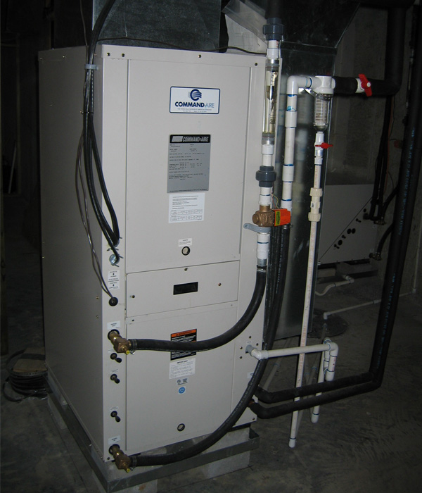 Installed HVAC system in a mechanical room